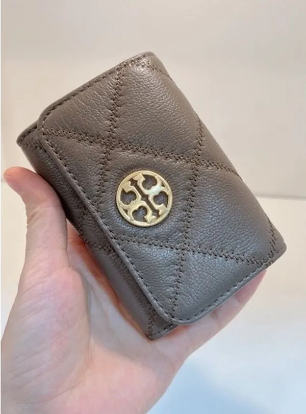 Ví Tory Burch Willa Card Case Pecan Màu Nâu