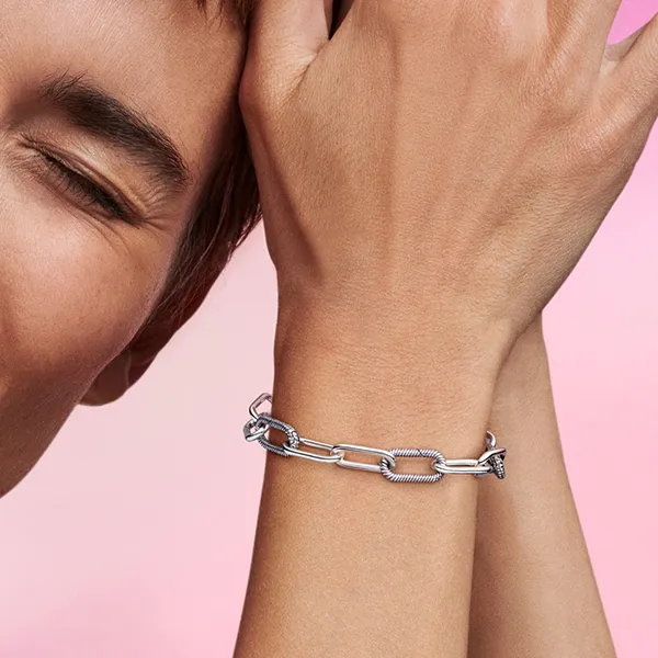 Vòng Đeo Tay Pandora ME Link Chain Bracelet 598373 Màu Bạc Size 16 - Trang sức - Vua Hàng Hiệu