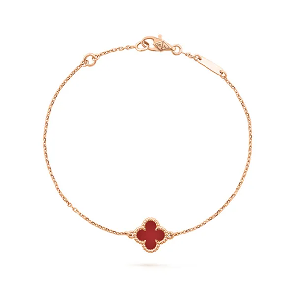 Vòng Đeo Tay Jewery Luxury Sweet Alhambra Bracelet VCARN59K00 Bản 9mm Màu Vàng Hồng - Trang sức - Vua Hàng Hiệu