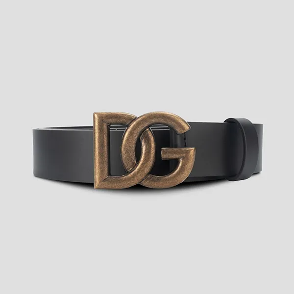 Thắt Lưng Nam Dolce & Gabbana D&G Logo Buckle Belt BC4644-AX622 Màu Đen