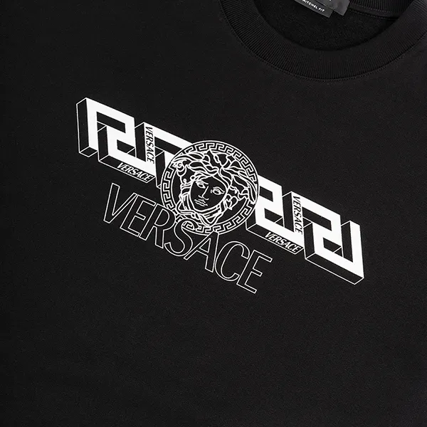 Áo Nỉ Versace La Greca Sweater 1003992 1A02861 1B000 Màu Đen Size S - Thời trang - Vua Hàng Hiệu