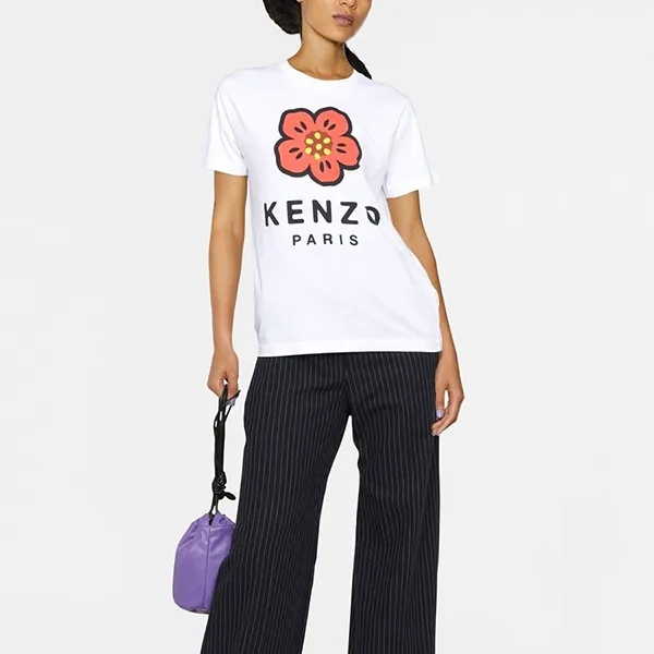 Áo Phông Kenzo Paris Loose T-Shirt FC62TS0074SO 01 Màu Trắng Size S