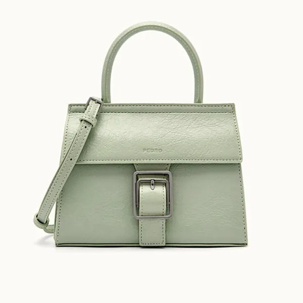 Túi Đeo Chéo Nữ Pedro Brno Top Handle Bag Light Green 55060019 Màu Xanh Nhạt