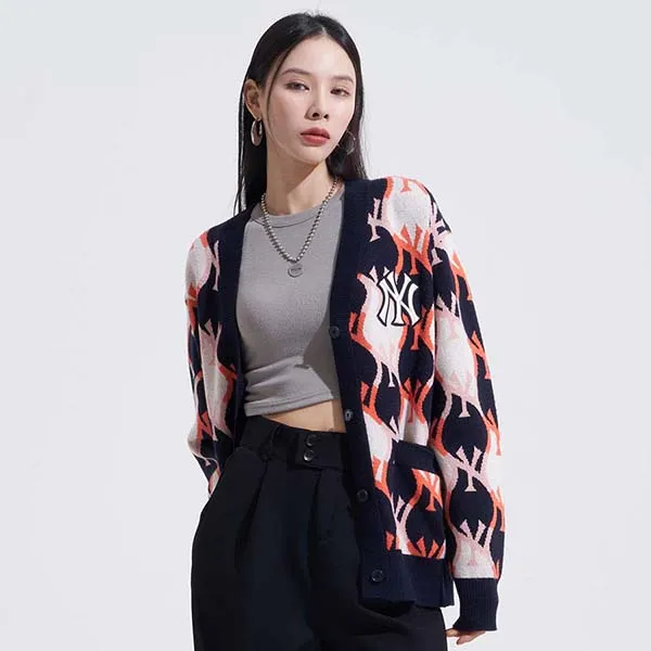 Áo Cardigan MLB Argyle Monogram New York Yankees 3AKCY0224-50NYD Phối Màu Size S - Thời trang - Vua Hàng Hiệu