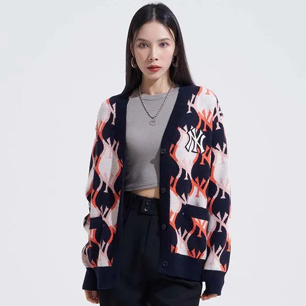 Áo Cardigan MLB Argyle Monogram New York Yankees 3AKCY0224-50NYD Phối Màu Size S - Thời trang - Vua Hàng Hiệu