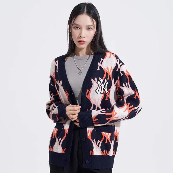 Áo Cardigan MLB Argyle Monogram New York Yankees 3AKCY0224-50NYD Phối Màu Size S - Thời trang - Vua Hàng Hiệu