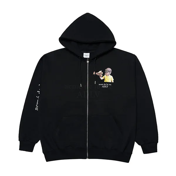 Áo Hoodie Acmé De La Vie ADLV Baby Face Zip-Up Pilot Black Màu Đen - Thời trang - Vua Hàng Hiệu