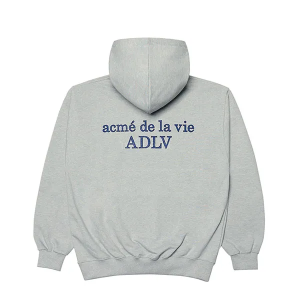 Áo Hoodie Acmé De La Vie ADLV Basic Logo Tuft Embroidery Màu Ghi Xám