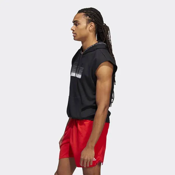 Áo Hoodie Adidas Ngắn Tay Donovan Mitchell HI5826 Màu Đen