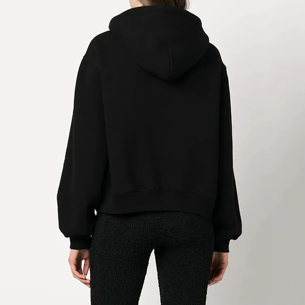 Áo Hoodie Alexander Wang Black Rubberised Logo 4CC3222069 001 Màu Đen Size S