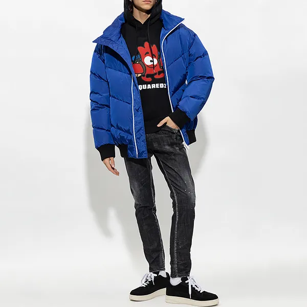 Áo Hoodie Dsquared2 Black Logo Printed S71GU0551 S25030 900 Màu Đen Size M