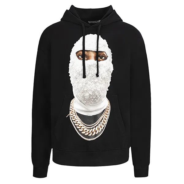 Áo Hoodie Ih Nom Uh Nit White Graphic Printed NUW22226 009 Màu Đen Size XS