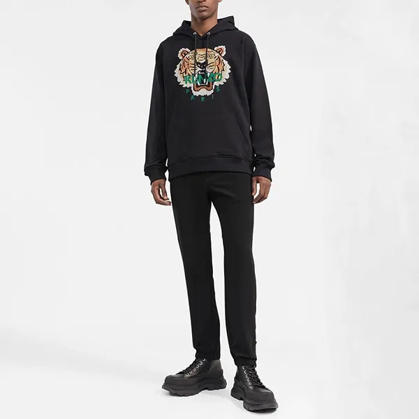 Áo Hoodie Kenzo Cross Stitch Tiger Logo FC65SW3414XD 99 Màu Đen Size S