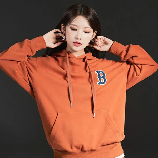 Áo Hoodie MLB Basic Medium Logo Overfit Hoodie Boston Redsox Brow 3AHDB0624-43BRS Màu Nâu