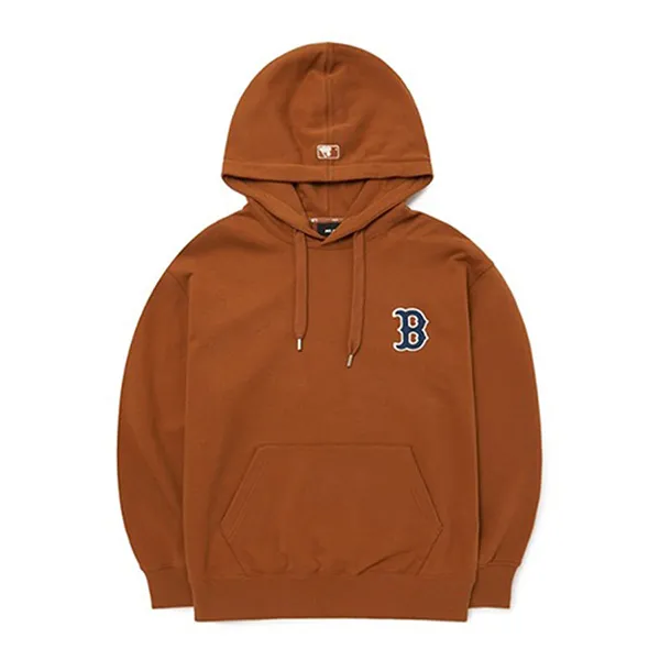 Áo Hoodie MLB Basic Medium Logo Overfit Hoodie Boston Redsox Brow 3AHDB0624-43BRS Màu Nâu