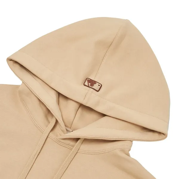 Áo Hoodie MLB Cube Monogram Big Logo Overfit Hoodie Boston Redsox 3AHDM0424-43BGS Màu Be