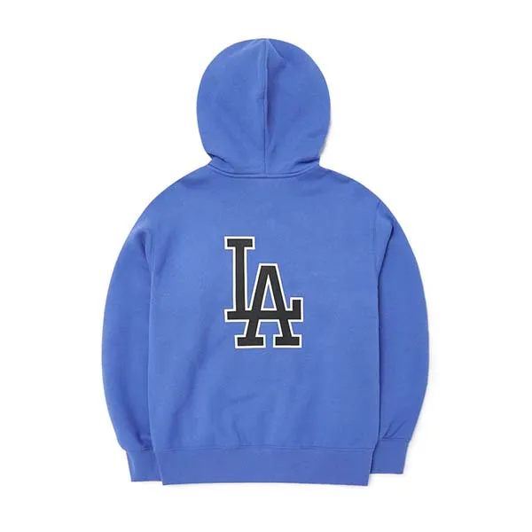 Áo Hoodie MLB Logo Zip Up LA Dodgers 3ATRB0426-07BLS Màu Xanh Blue