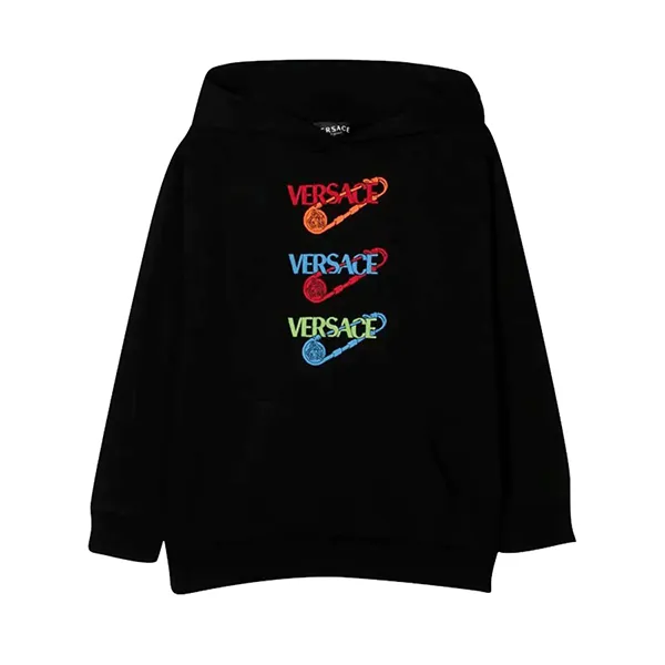 Áo Hoodie Versace Safety Pin Black 1006752 1A04716 2B070 Màu Đen