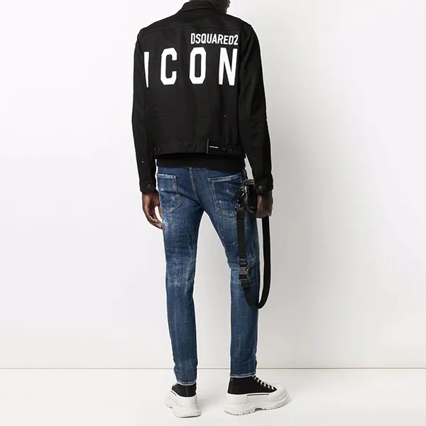 Áo Khoác Dsquared2 Denim Logo Icon S79AM0023-S30564 Màu Đen