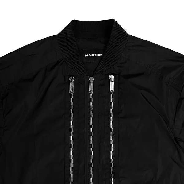 Áo Khoác Dsquared2 Tweed Sequin Embellished Button Up Bomber S71AN0263 S49197 Màu Đen