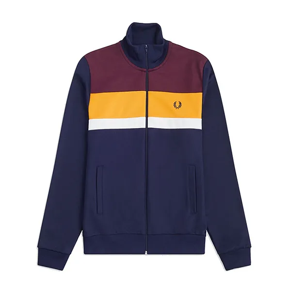 Áo Khoác Fred Perry Carbon Blue Color Block Track Jacket J9543 266 Màu Xanh Navy Size XS - Thời trang - Vua Hàng Hiệu