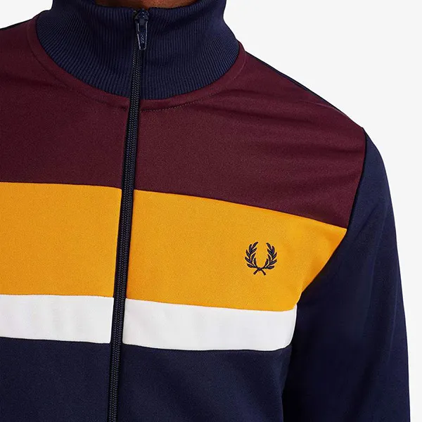 Áo Khoác Fred Perry Carbon Blue Color Block Track Jacket J9543 266 Màu Xanh Navy Size XS - Thời trang - Vua Hàng Hiệu