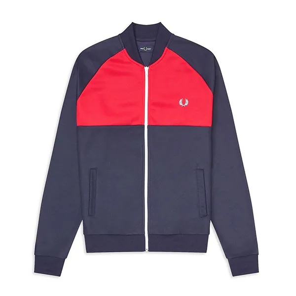 Áo Khoác Fred Perry Colour Block Track Jacket J8513 Màu Navy Phối Đỏ Size M - Thời trang - Vua Hàng Hiệu