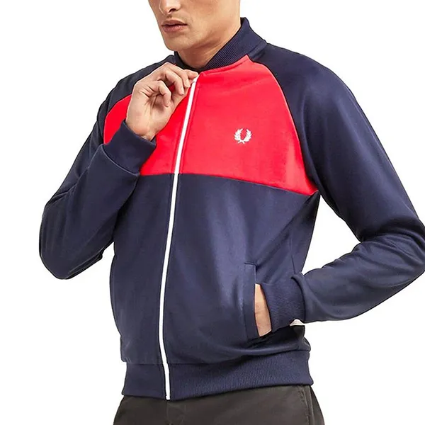 Áo Khoác Fred Perry Colour Block Track Jacket J8513 Màu Navy Phối Đỏ Size M - Thời trang - Vua Hàng Hiệu