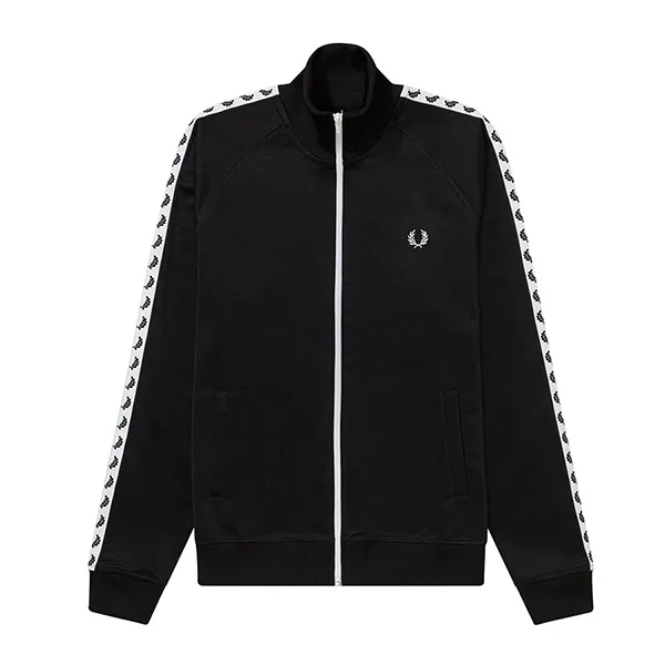 Áo Khoác Fred Perry Taped Track Jacket Black J6231 102 Màu Đen Size M