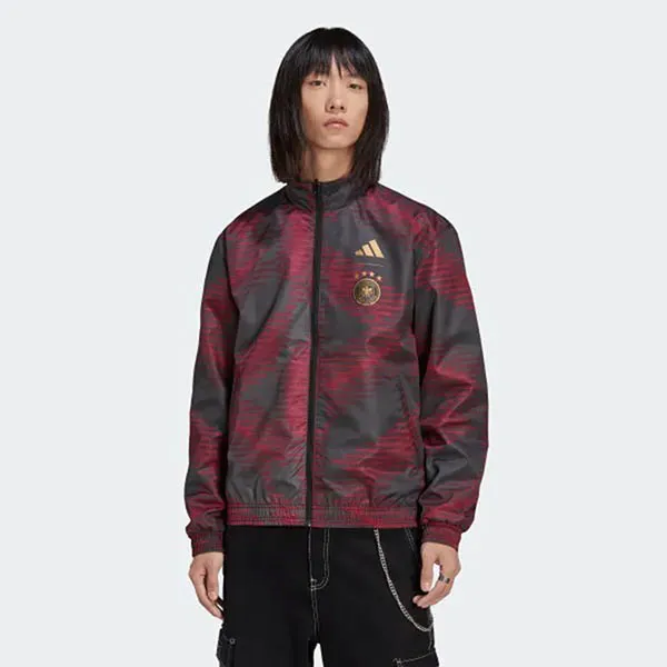 Áo Khoác Gió Adidas Germany Anthem Jacket HF4058 Mặc 2 Mặt Size L