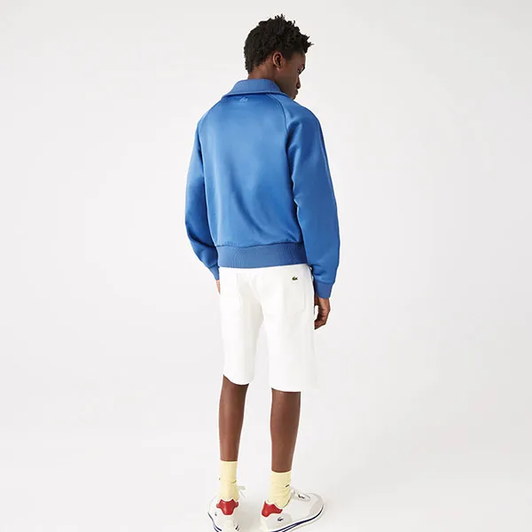 Áo Khoác Lacoste Crocodile Stand-Up Collar Zippered Jacket SH2734 HN8 Màu Xanh Blue Size S