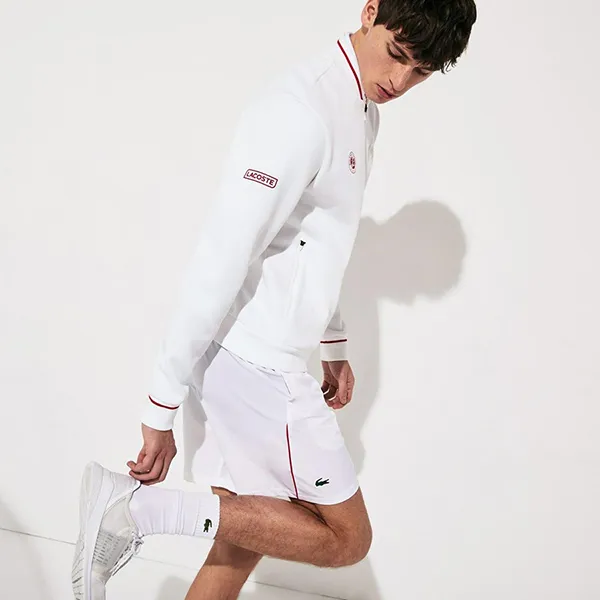 Áo Khoác Lacoste Men's Sport Roland Garros X Novak Djokovic Jacket SH4757 N7J Màu Trắng Size M