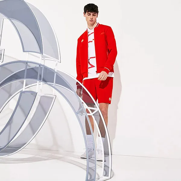 Áo Khoác Lacoste Men's Sport Roland Garros X Novak Djokovic Jacket SH4757 XT7 Màu Đỏ Size M