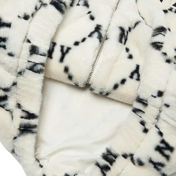 Áo Khoác Lông MLB Dia Monogram All Over Hooded Eco Fur Jumper New York Yankees 3AFDM0226-50CRS Màu Trắng Size S - Thời trang - Vua Hàng Hiệu