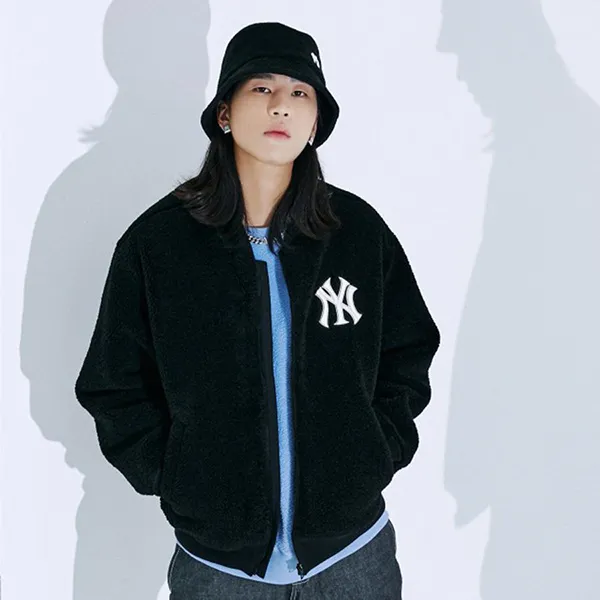 Áo Khoác MLB Basic Baseball Dumble Fleece Jumper New York Yankees 3AJPF0116-50BKS Màu Đen Size M