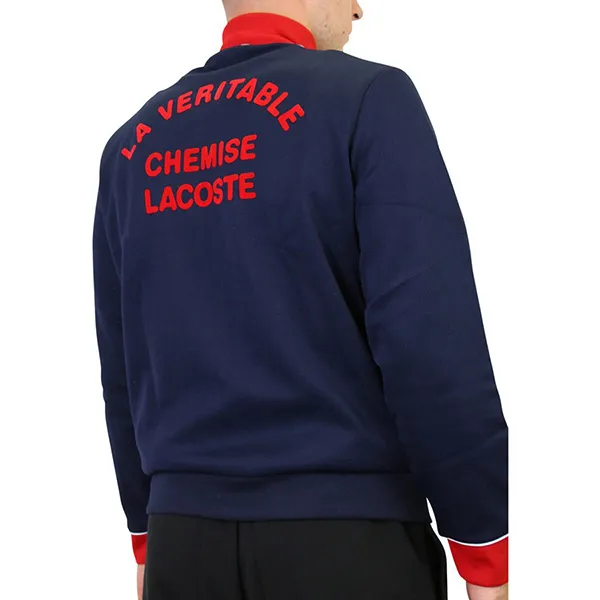Áo Khoác Nỉ Lacoste Sport Zippered Regular Fit 11 SH1555 Màu Xanh Navy Size S