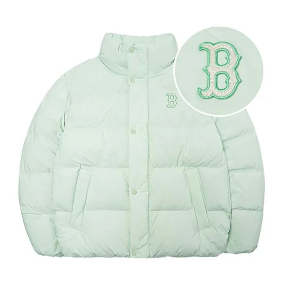 Áo Khoác Phao MLB Logo Boston Red Sox 3ADJB0526-43MTL Màu Xanh Mint