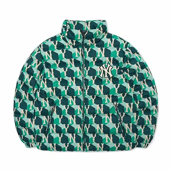 Áo Khoác Phao MLB Monogram 3ADJM0626-50GND Màu Xanh Green - Thời trang - Vua Hàng Hiệu