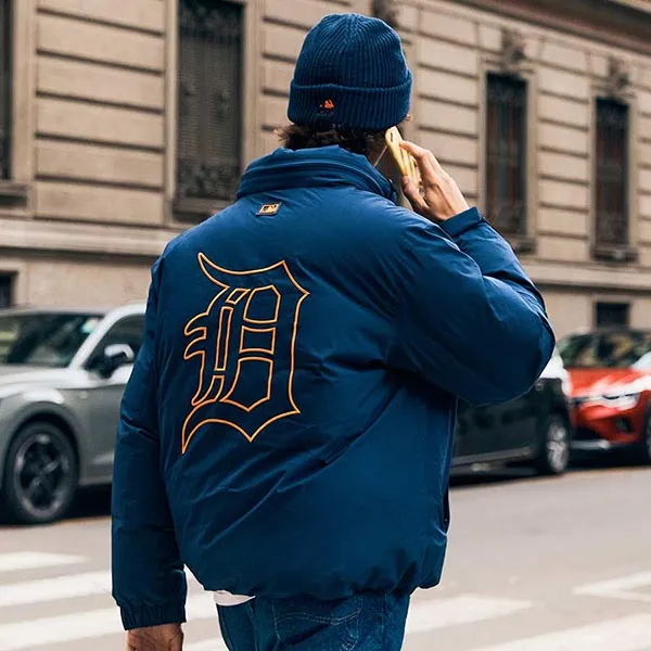 Áo Khoác Phao MLB Parka Detroit Megalogo 3ADJB1126-46NYD Màu Xanh Navy