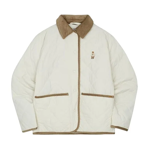 Áo Khoác WHOAU Steve Corduroy Quilting Jacket WHJJC4911F Màu Trắng - Thời trang - Vua Hàng Hiệu