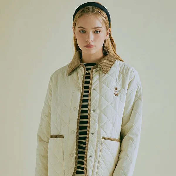 Áo Khoác WHOAU Steve Corduroy Quilting Jacket WHJJC4911F Màu Trắng - Thời trang - Vua Hàng Hiệu