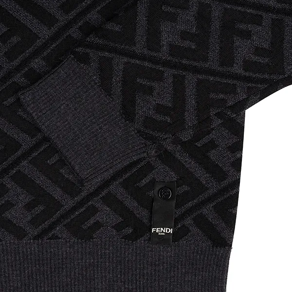 Áo Len Fendi FF Monogram Black FZX005 ALJX F06T0 Màu Đen - Thời trang - Vua Hàng Hiệu