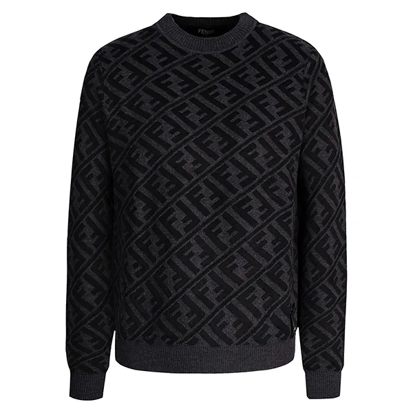 Áo Len Fendi FF Monogram Black FZX005 ALJX F06T0 Màu Đen - Thời trang - Vua Hàng Hiệu
