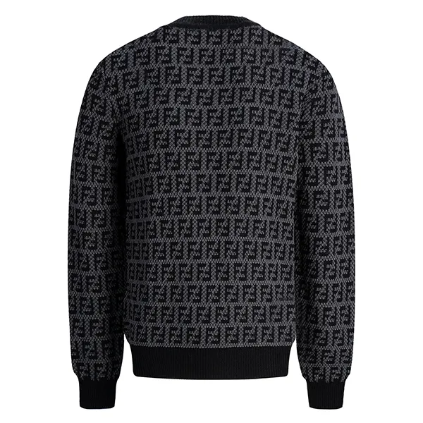 Áo Len Fendi FF Monogram Intarsia Grey FZX034 AKFS F1HXU Màu Đen Xám - Thời trang - Vua Hàng Hiệu
