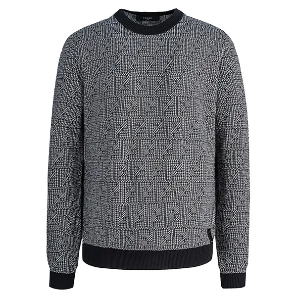 Áo Len Fendi Monogram Unisex Wool Blended FZX068 AKFWF0RQ9 Màu Xám - Thời trang - Vua Hàng Hiệu