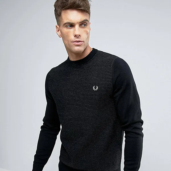 Áo Len Fred Perry Original Knit Sweater Màu Đen Size S