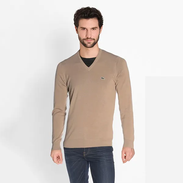 Áo Len Lacoste Men's V-Neck Wool Jersey Sweater AH4087-MJR Màu Nâu Size S - Thời trang - Vua Hàng Hiệu