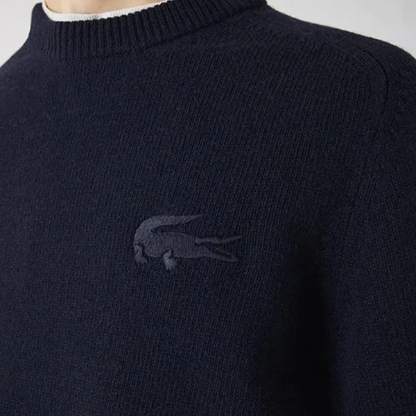 Áo Len Lacoste Navy Embroidered Sweater AH1996 Màu Xanh Navy Size XS
