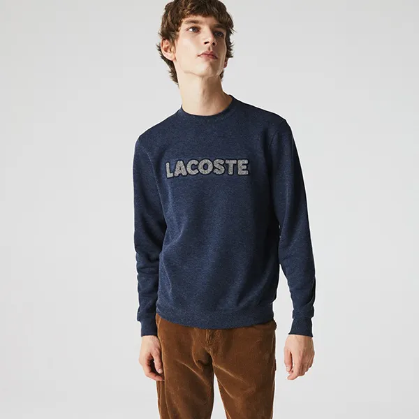 Áo Len Lacoste Sport Crew Flamed Fleece Sweater SH1967-51 Màu Xanh Navy Size M