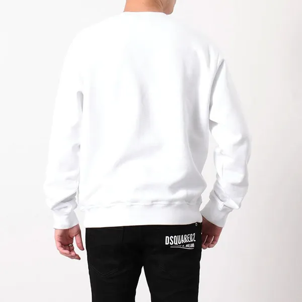 Áo Nỉ Dsquared2 Icon Splatter Sweatshirt S79GU0073 S25516 100 Màu Trắng Size M